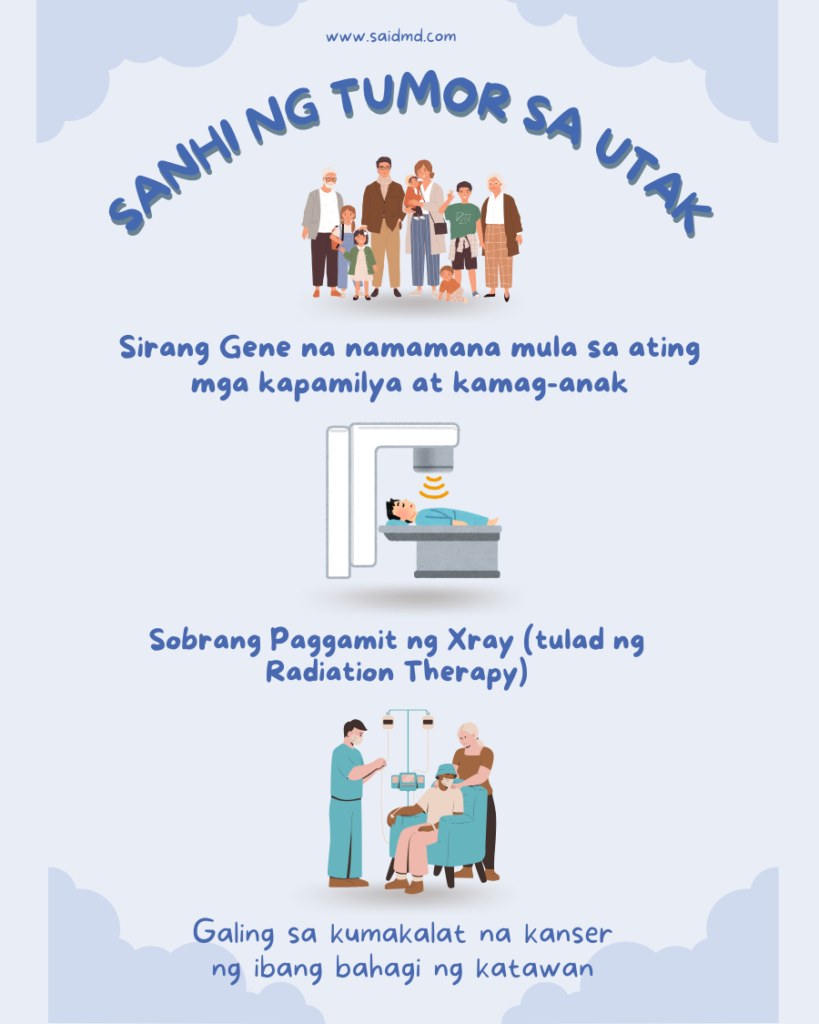 sanhi ng tumor sa utak
